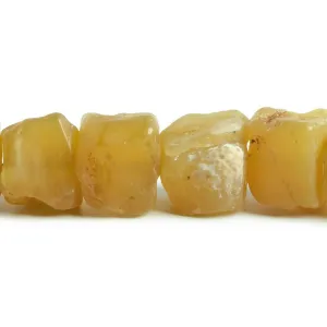 10x10-12x12mm Daffodil Yellow Agate Hammer Faceted Cube 8 inch 16 pieces
