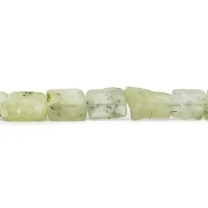 10x8-17x10mm Prehnite Hammer Faceted Rectangle Beads 8 in 16 pcs
