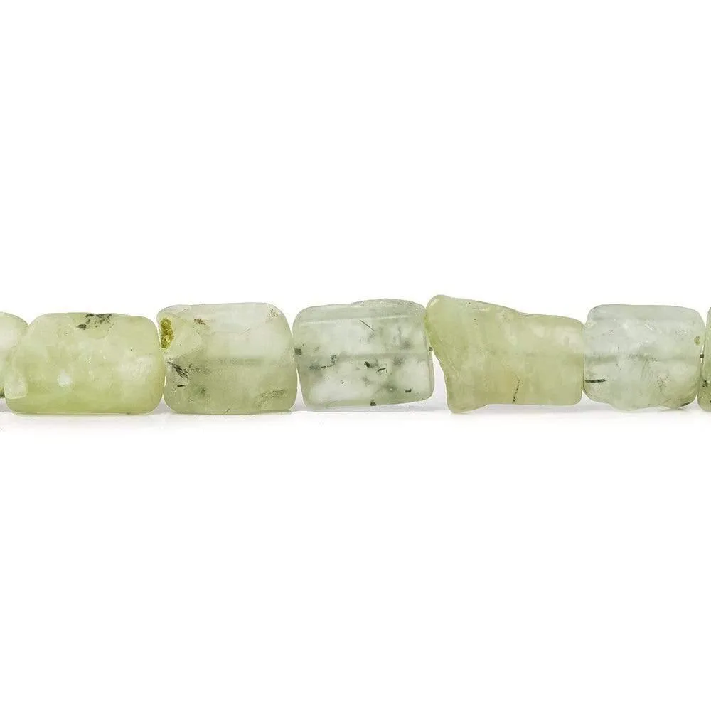 10x8-17x10mm Prehnite Hammer Faceted Rectangle Beads 8 in 16 pcs