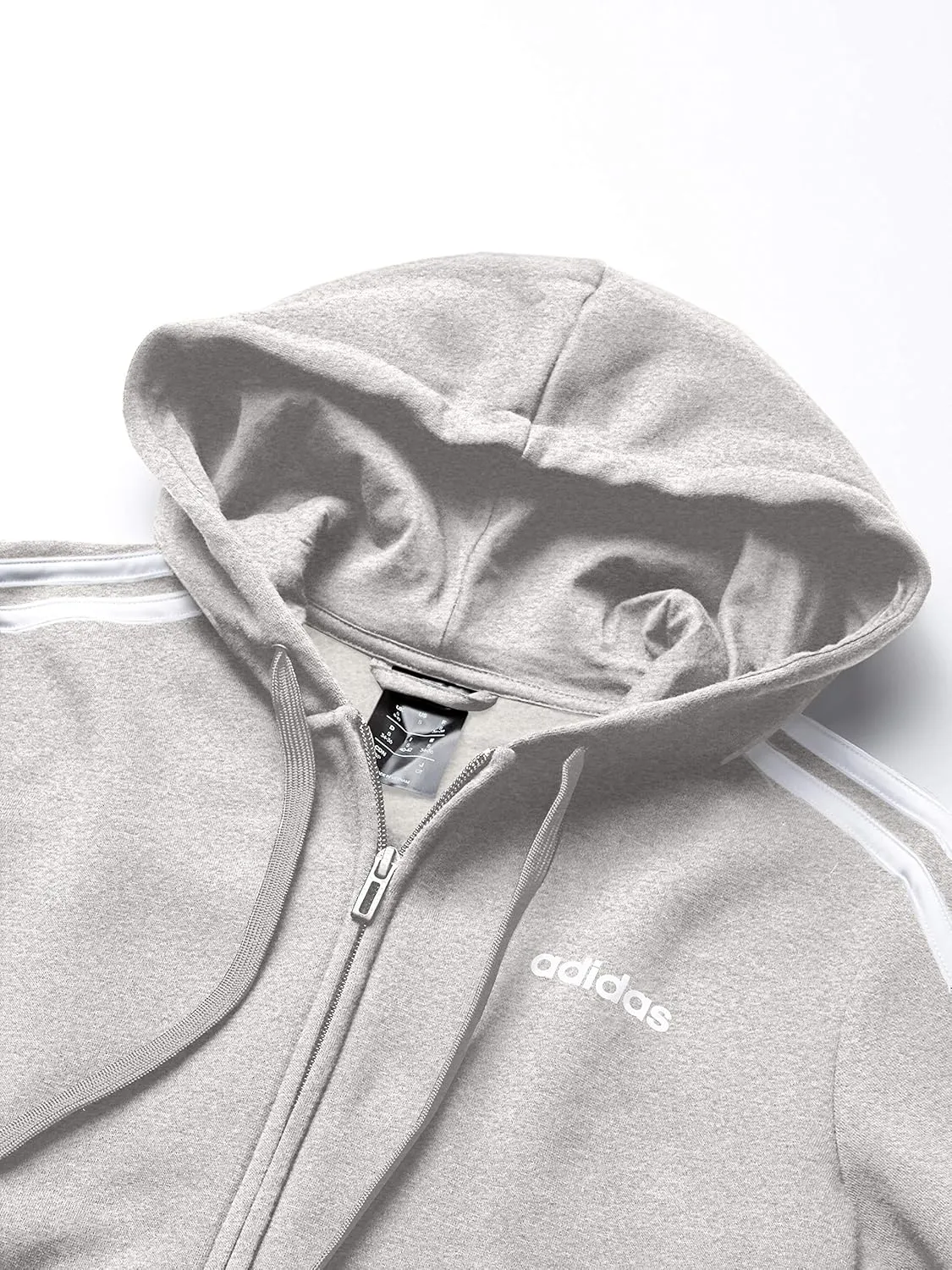 adidas Women's Essentials 3-stripes Fleece Full-zip Hoodie Sweatshirt
