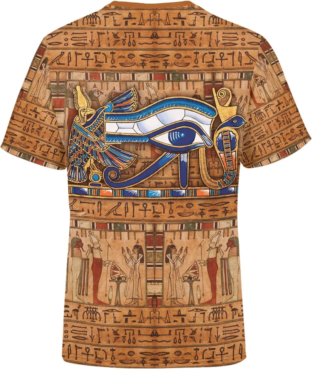 BJU Ancient Egypt Graphic T-Shirt Crewneck Tee 3D Printed Short Sleeve Loose Casual Top Unisex
