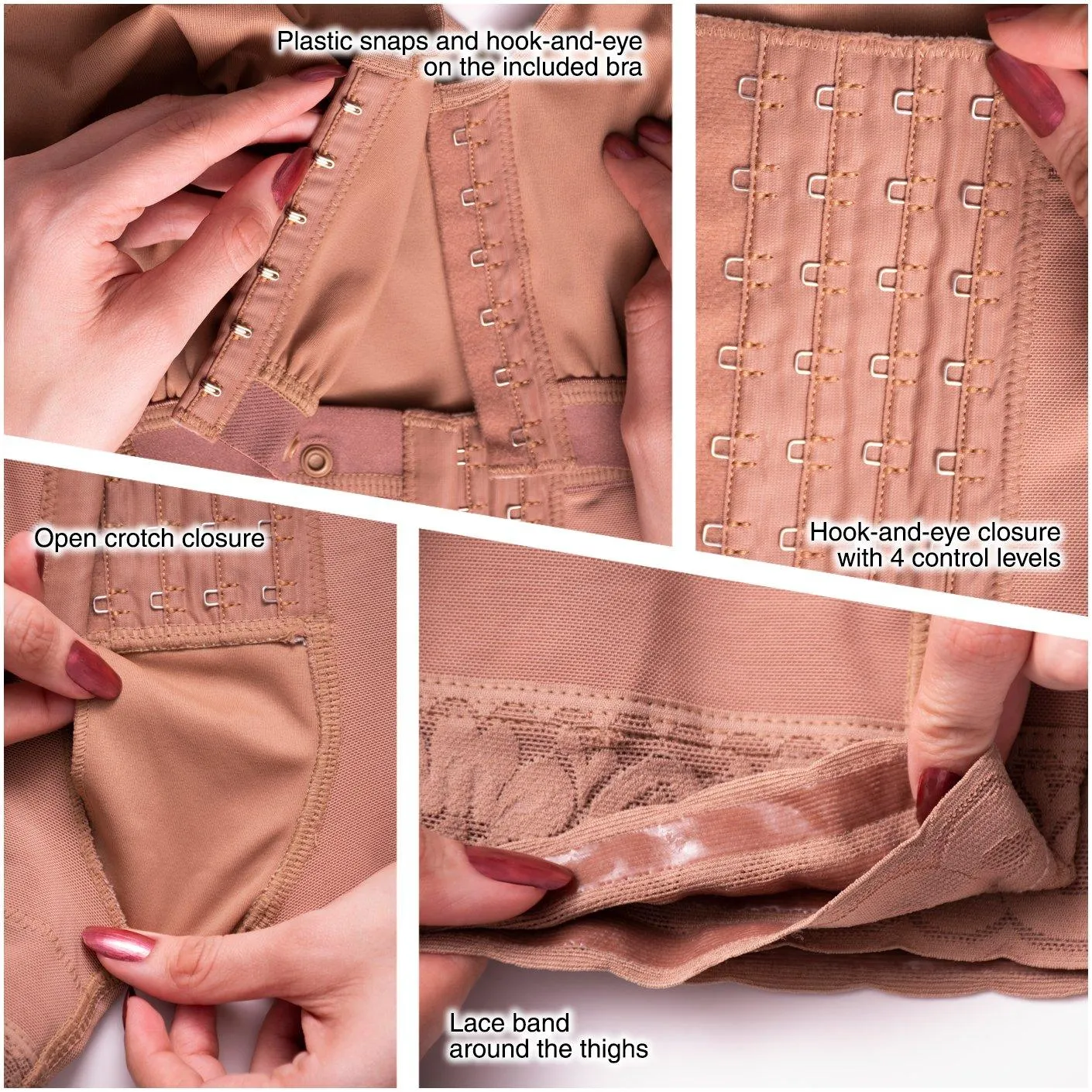 Built-in Bra Colombian Tummy Control Shaper Bodysuit Sonryse 086BF