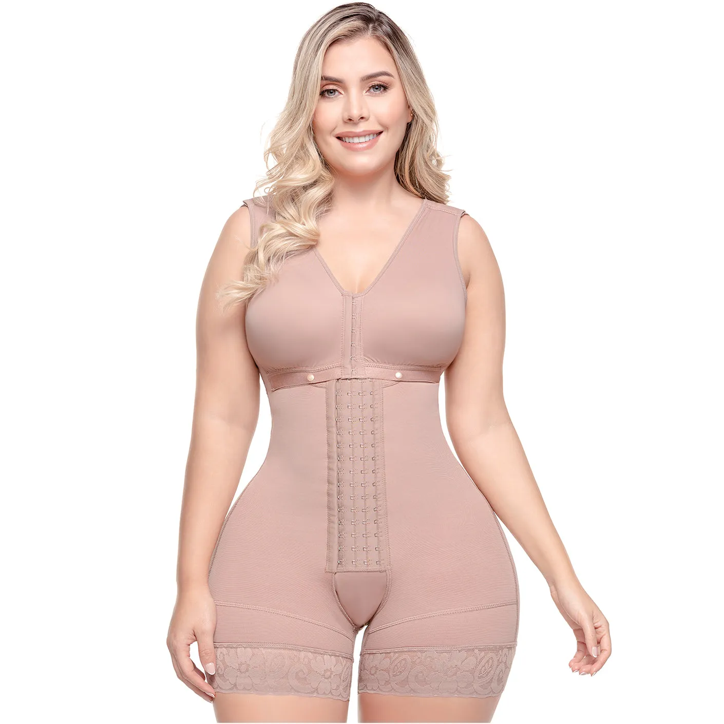 Built-in Bra Colombian Tummy Control Shaper Bodysuit Sonryse 086BF
