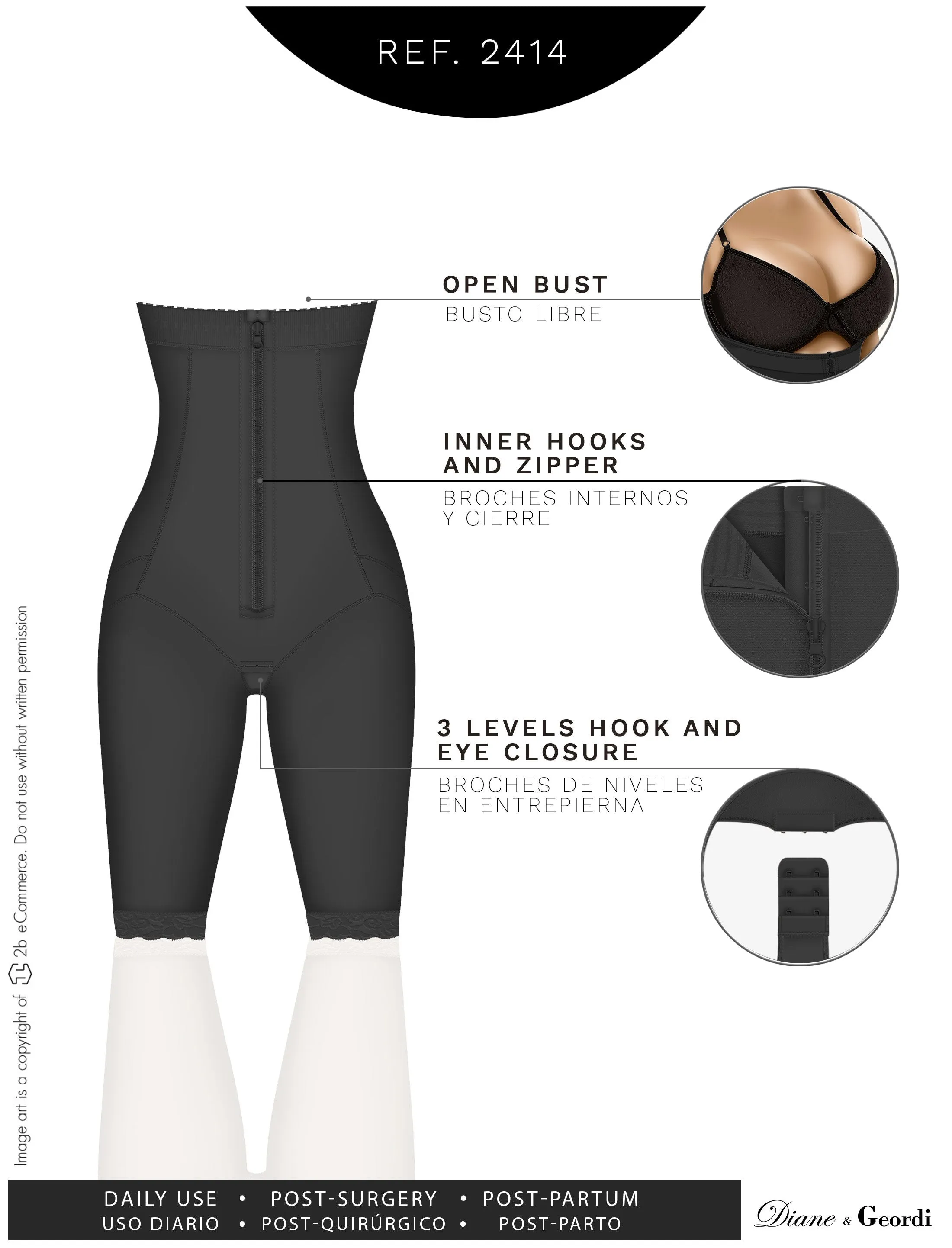 Colombian Postpartum Shapewear Butt Lift Capri Diane & Geordi 2414