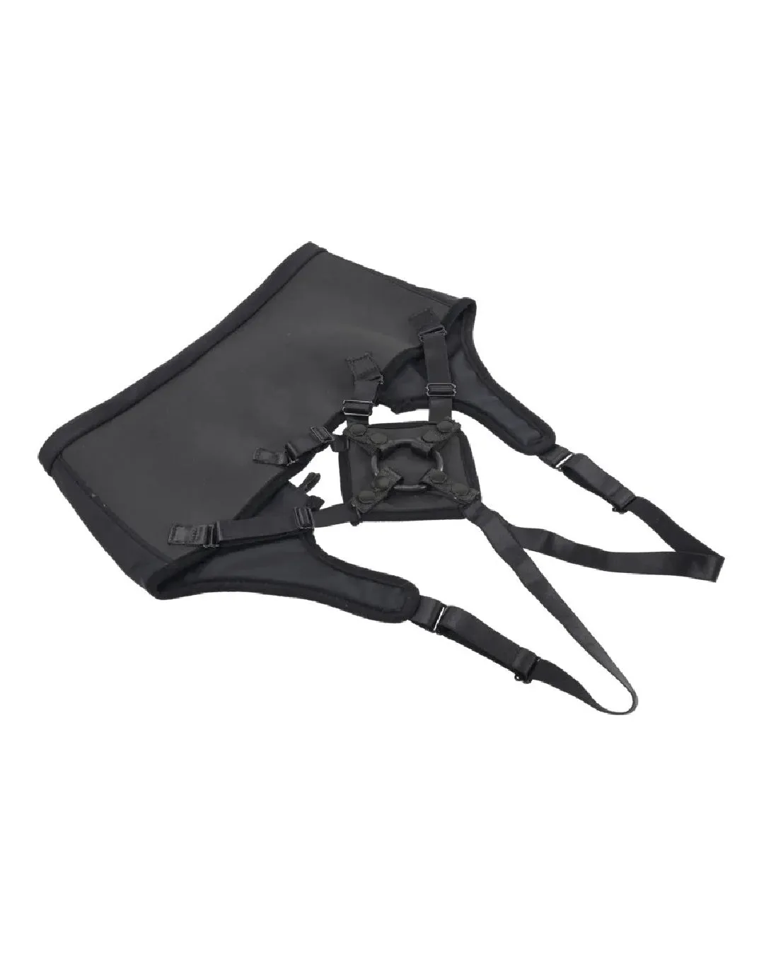 Corset High Waisted Adjustable Black Strap On Harness