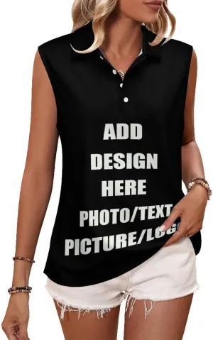 Customized V Neck T-Shirt Personalized Women Tee Design Your Own Add Picture Photo Text Front & Back