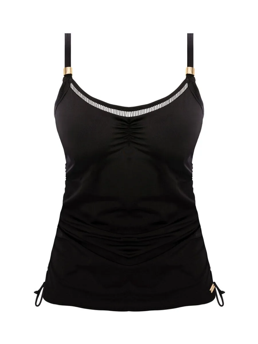 East Hampton Adjustable Side Tankini Top - Black