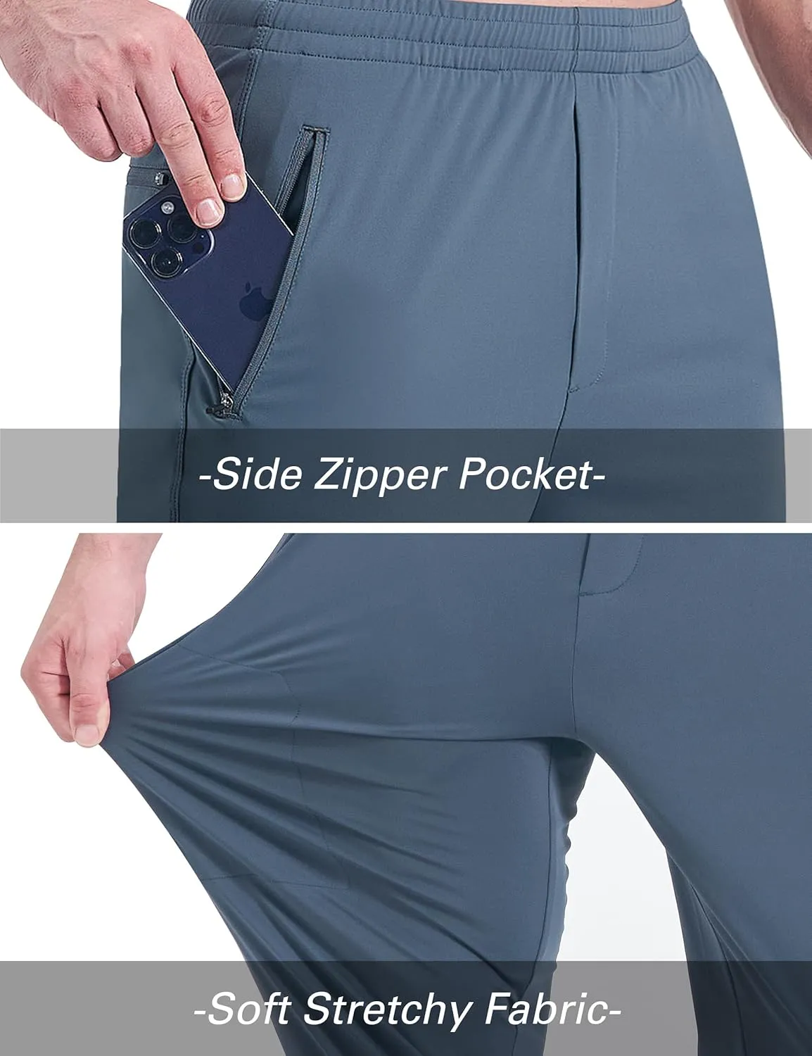 EZRUN Men's Joggers Stretch Athletic Workout Golf Pants Quick Dry Work Sweatpants Running Gym Hiking Track Pants