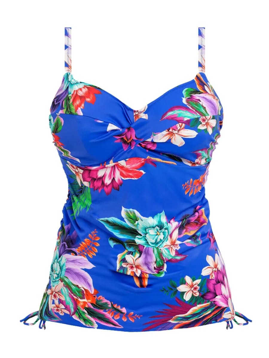 Halkidiki Twist Front Tankini - Ultramarine