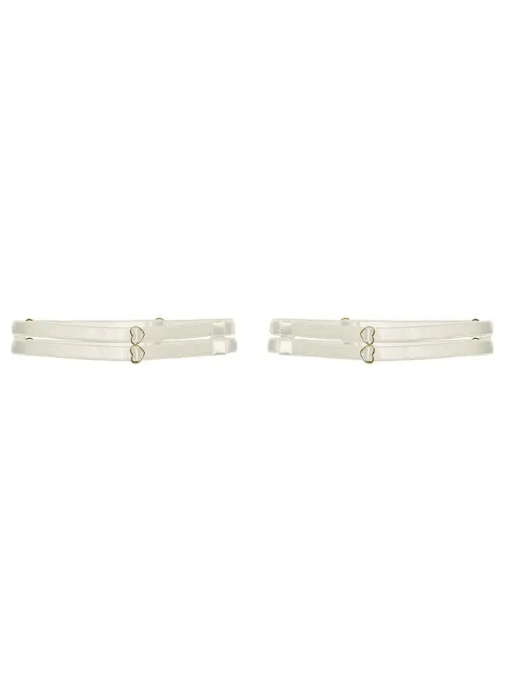 Hearts of Venus Strappy Leg Garters in Pearl White