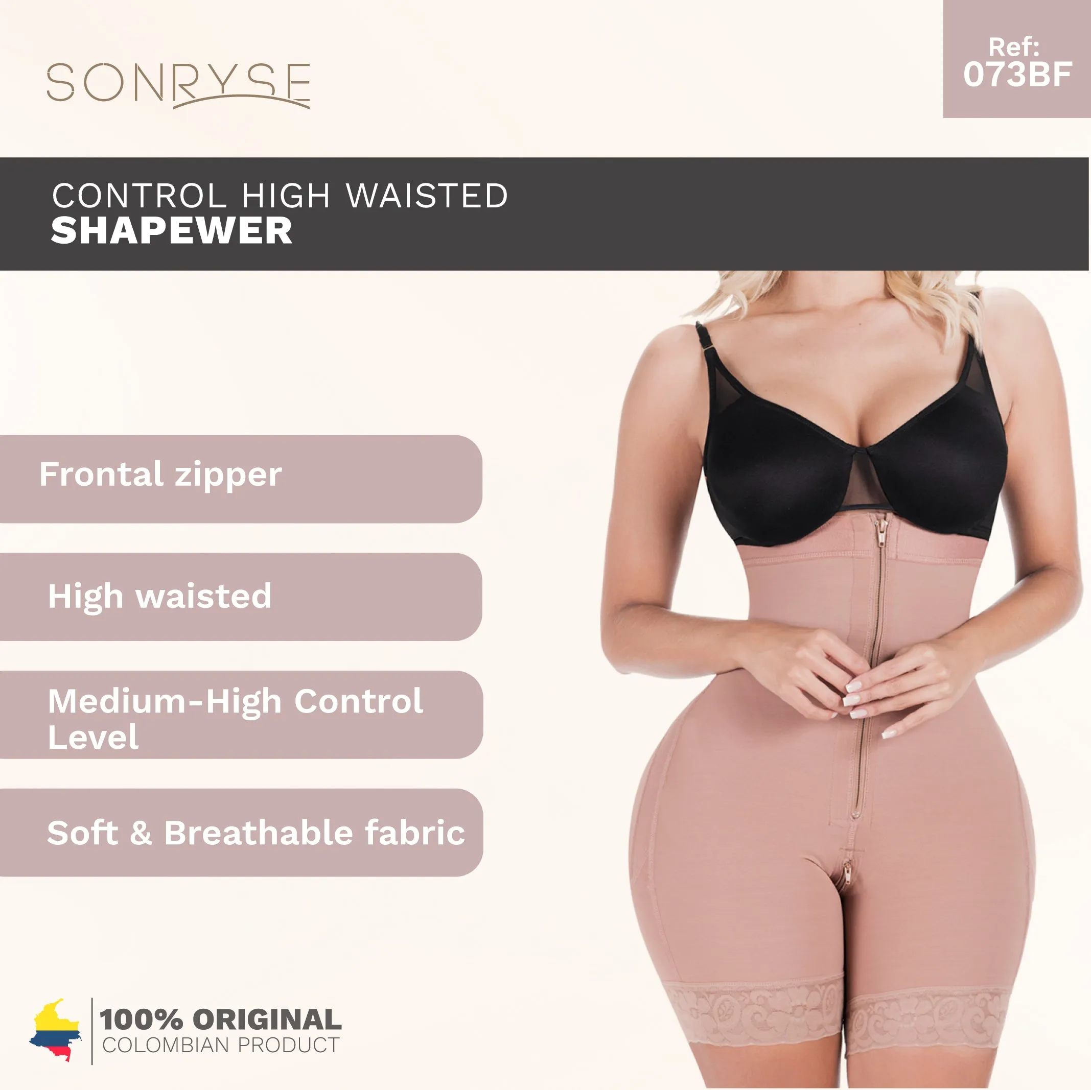 High Waisted Shapewear Butt Lifting Shorts Fajas Colombianas de Mujer Sonryse 073ZF