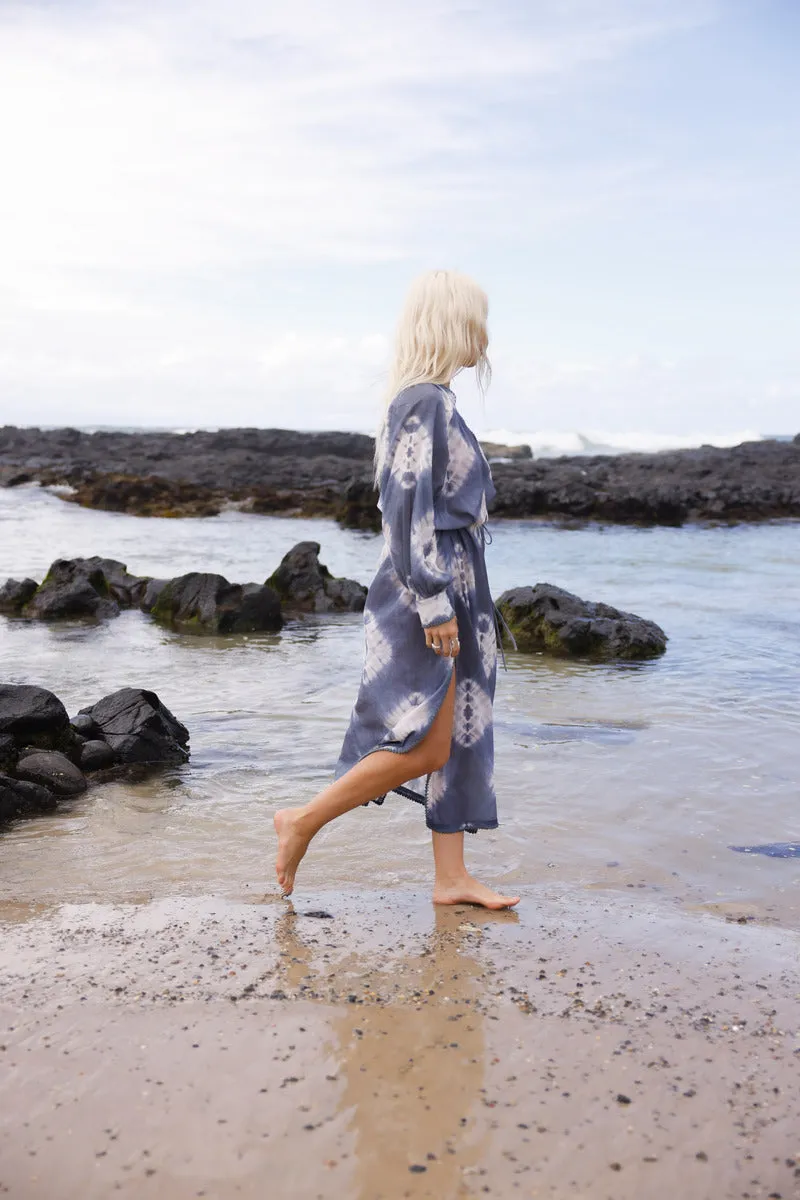 INTO THE WATER MAXI DRESS-NAVY