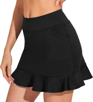 M MOTEEPI Tennis Skirt with Shorts Golf Skorts for Women Dressy Pickleball Skort Golf Outfits Clothes Athletic Skirts