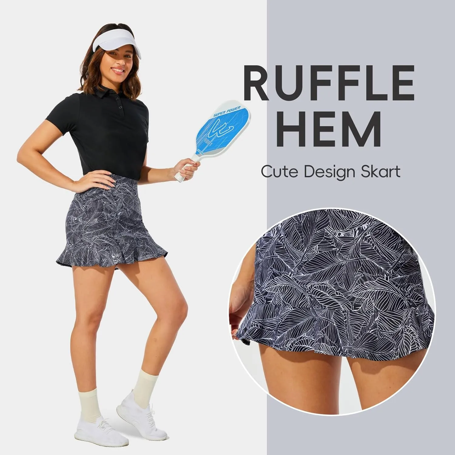 M MOTEEPI Tennis Skirt with Shorts Golf Skorts for Women Dressy Pickleball Skort Golf Outfits Clothes Athletic Skirts