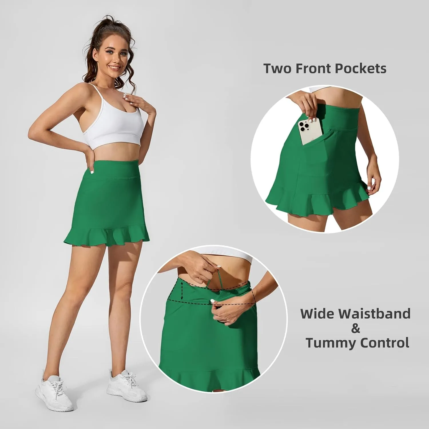 M MOTEEPI Tennis Skirt with Shorts Golf Skorts for Women Dressy Pickleball Skort Golf Outfits Clothes Athletic Skirts