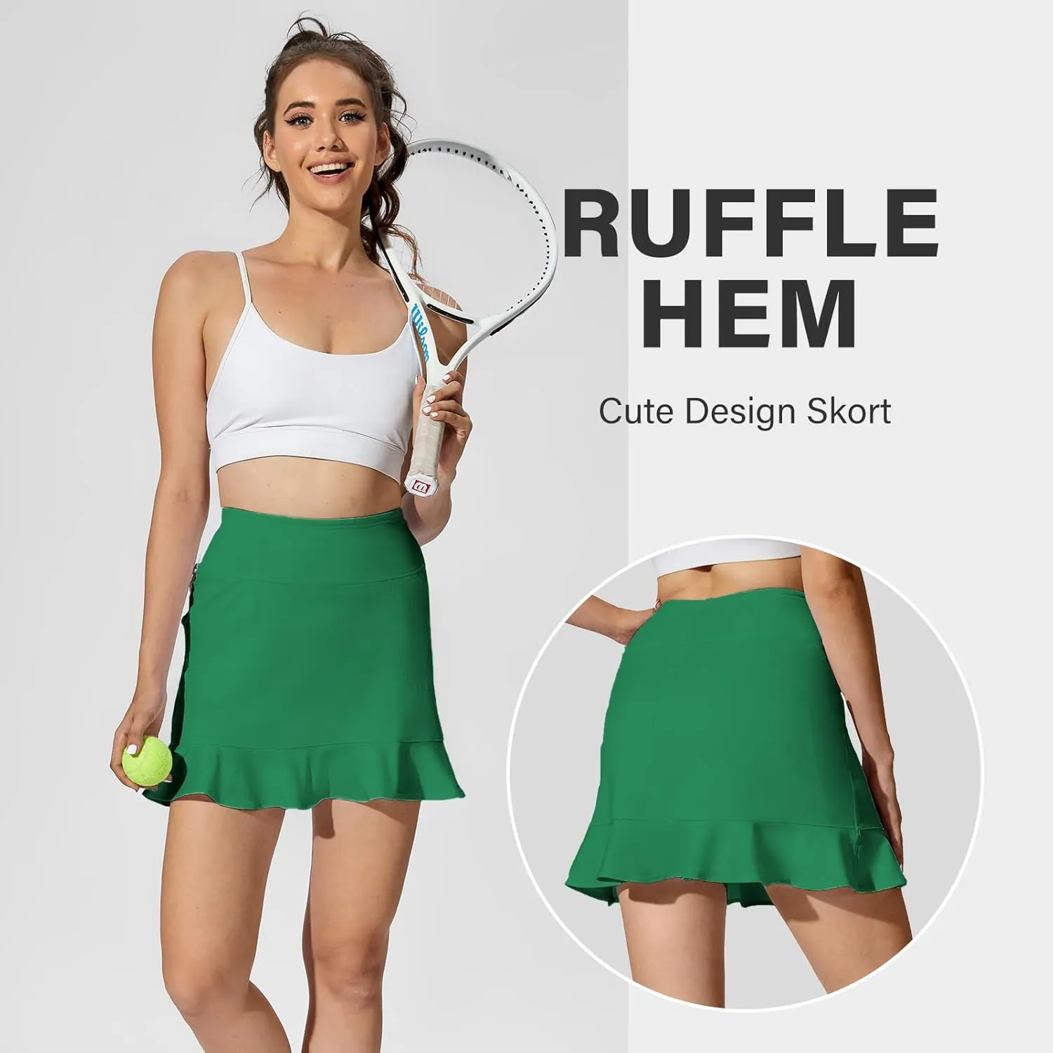 M MOTEEPI Tennis Skirt with Shorts Golf Skorts for Women Dressy Pickleball Skort Golf Outfits Clothes Athletic Skirts