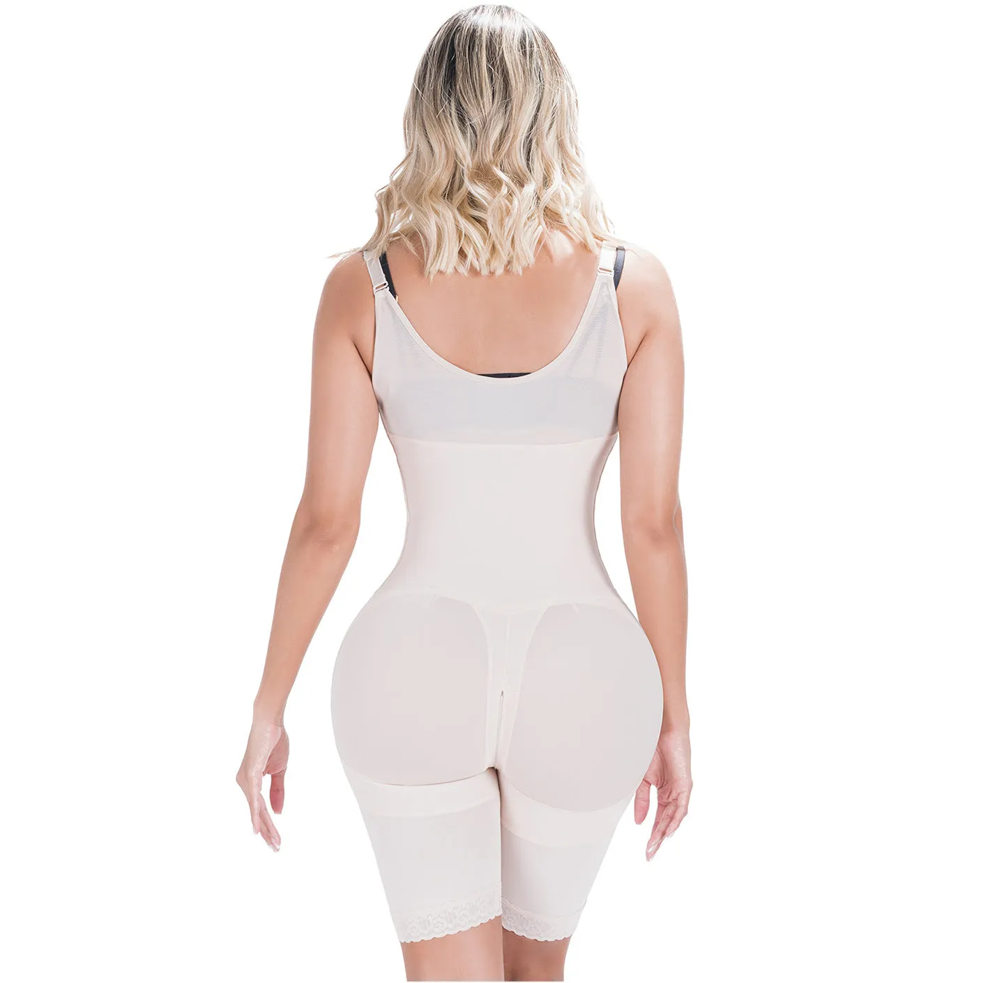Mid Thigh Open Bust Post Surgery and Postpartum Shapewear Fajas Colombianas Sonryse 048BF