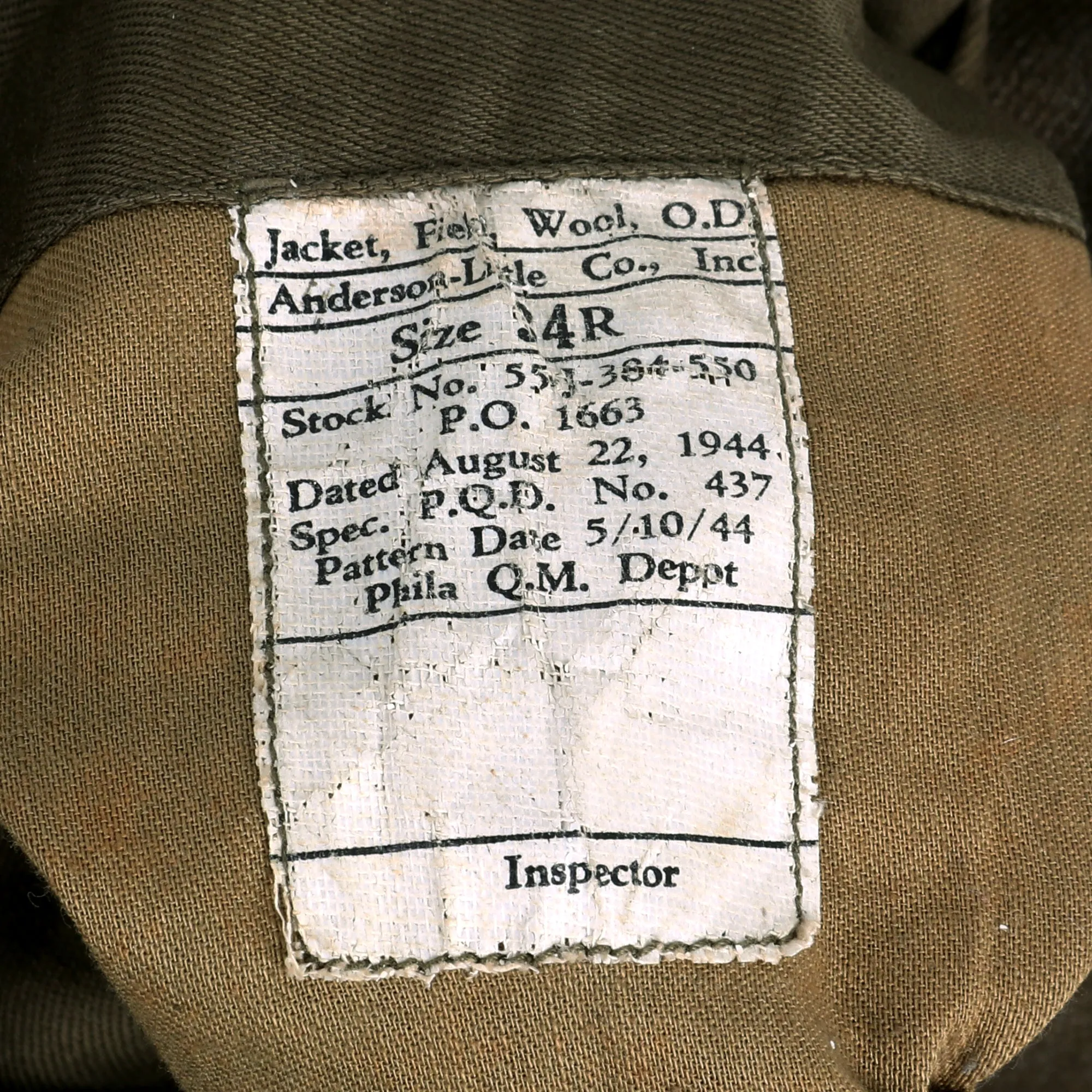 Original U.S. WWII 504th Parachute Infantry Regiment Ike Jacket with Overseas Cap - 82nd Airborne Division