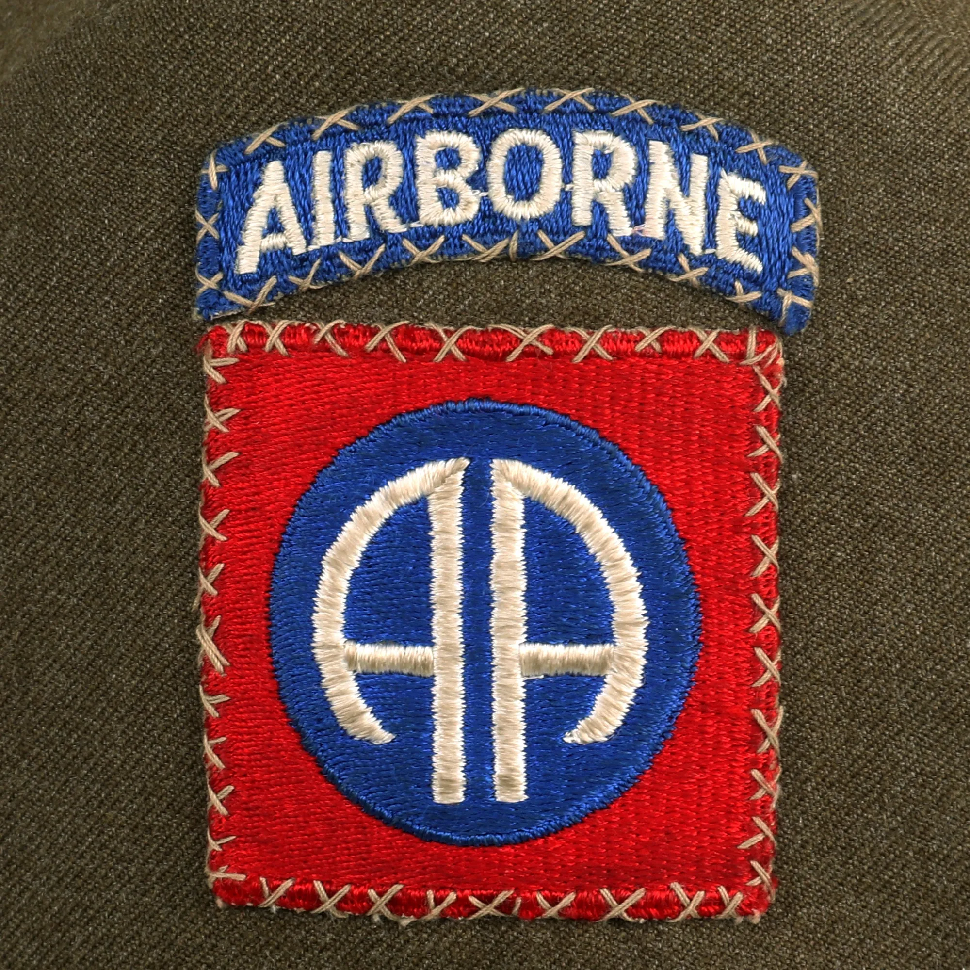 Original U.S. WWII 504th Parachute Infantry Regiment Ike Jacket with Overseas Cap - 82nd Airborne Division