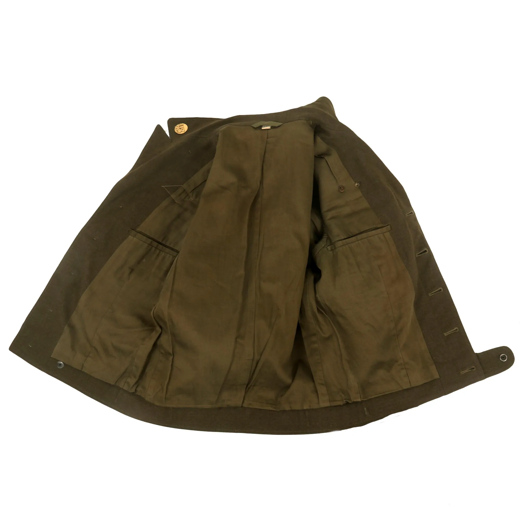 Original U.S. WWII 504th Parachute Infantry Regiment Ike Jacket with Overseas Cap - 82nd Airborne Division