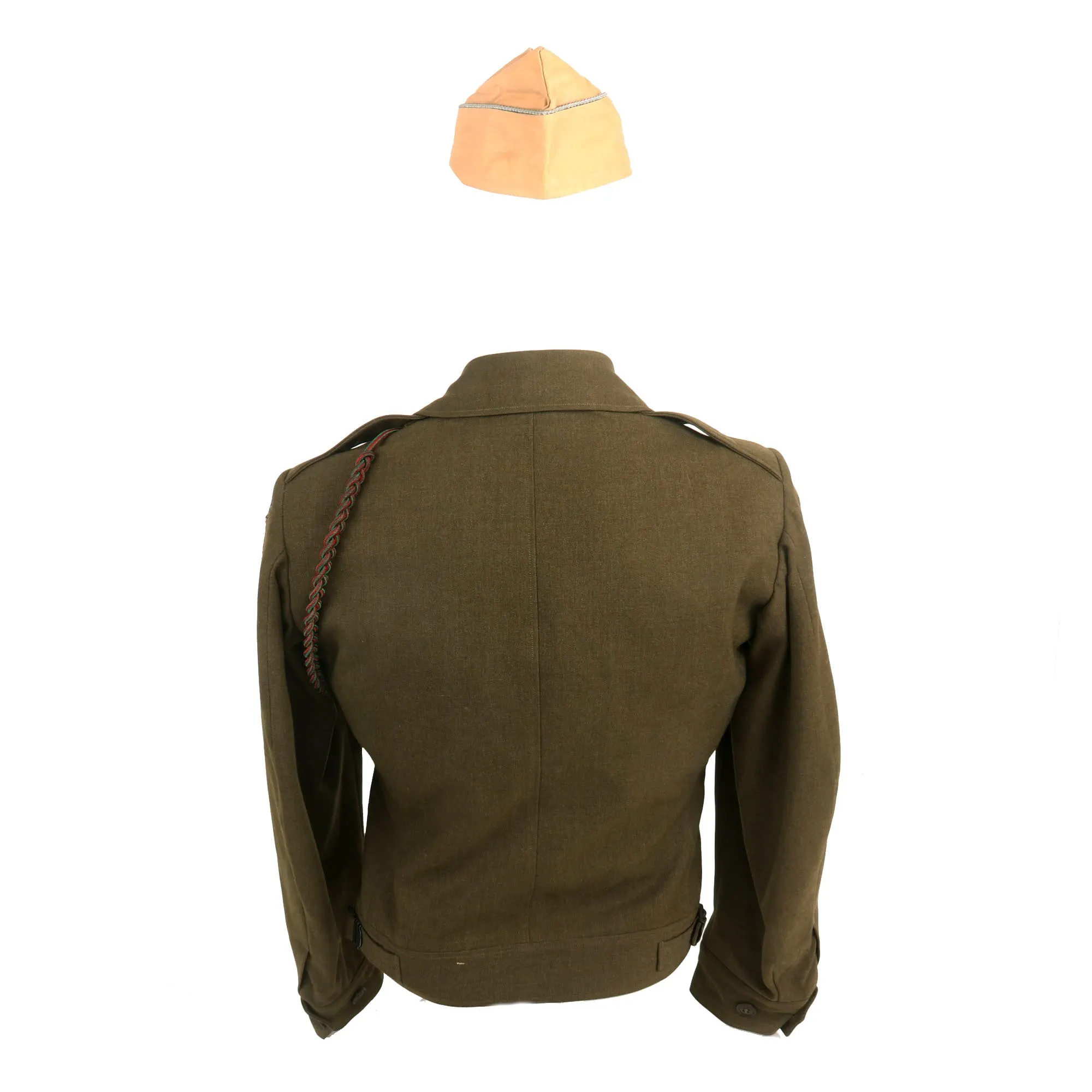 Original U.S. WWII 504th Parachute Infantry Regiment Ike Jacket with Overseas Cap - 82nd Airborne Division