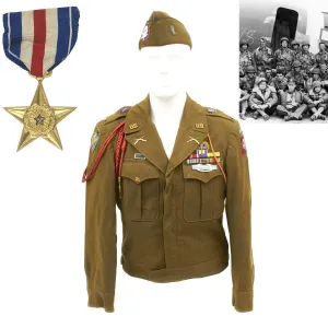 Original U.S. WWII Silver Star 504th Parachute Infantry Regiment Named Officer Grouping - Lieutenant Chester Anderson