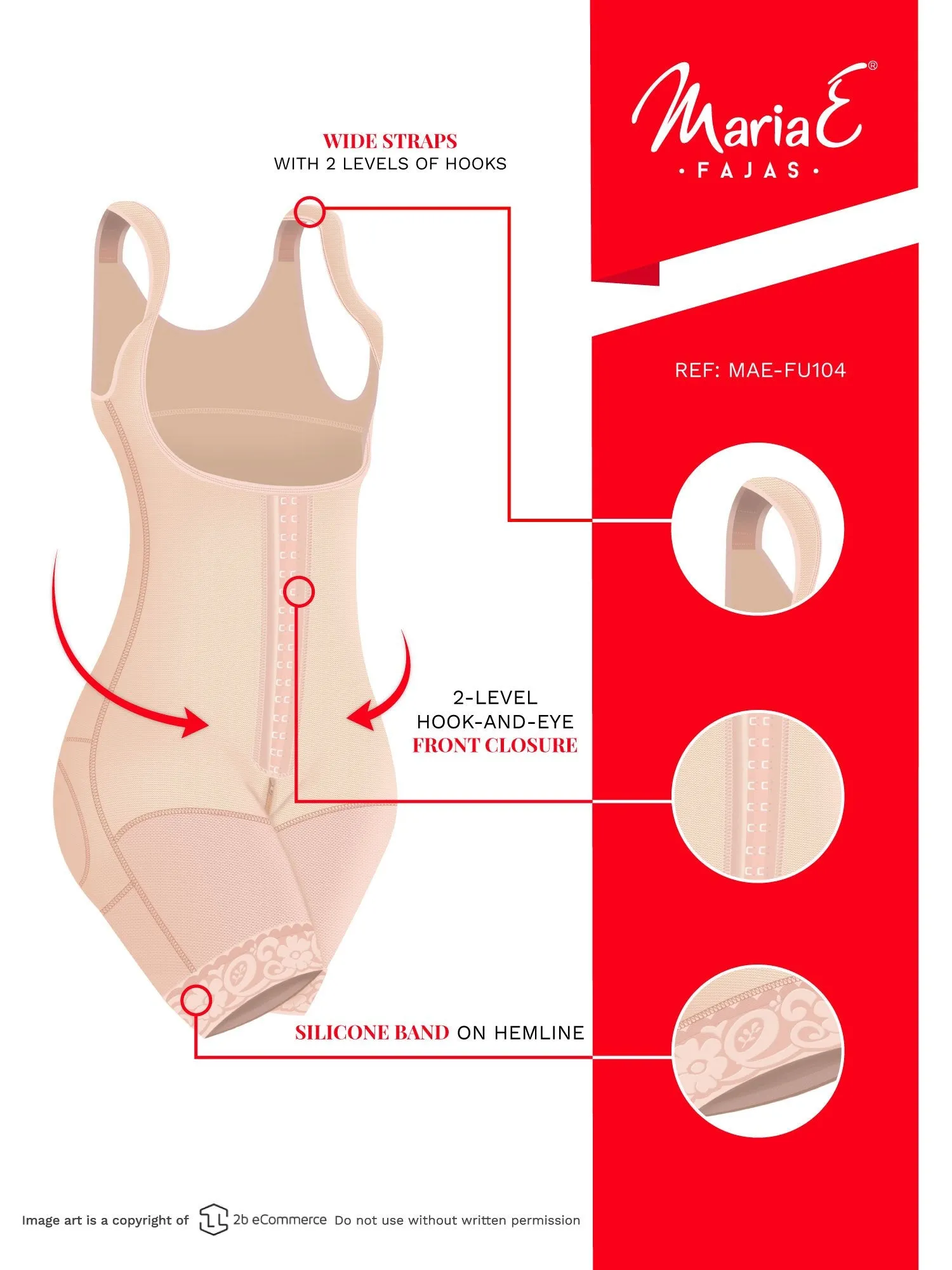 Post Surgery Body Shaper Fajas Colombianas Mariae FU104