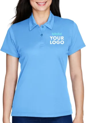Queensboro Custom Embroidered Logo Womens All-Purpose Polo Shirt. Moisture-Wicking, Lightweight Performance Fit