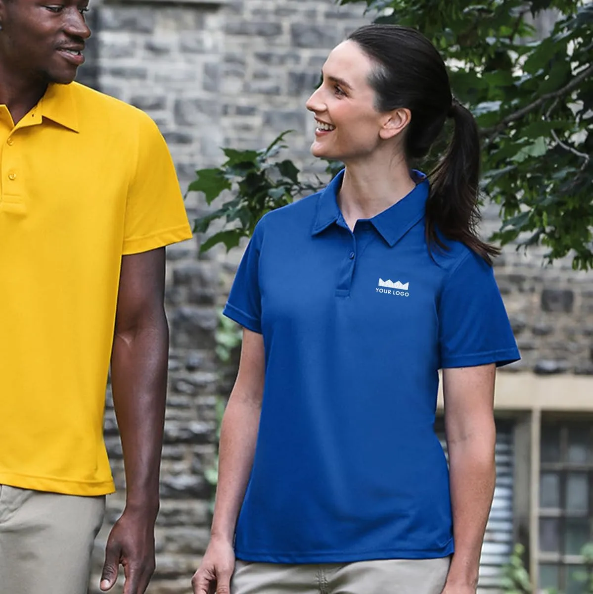 Queensboro Custom Embroidered Logo Womens All-Purpose Polo Shirt. Moisture-Wicking, Lightweight Performance Fit