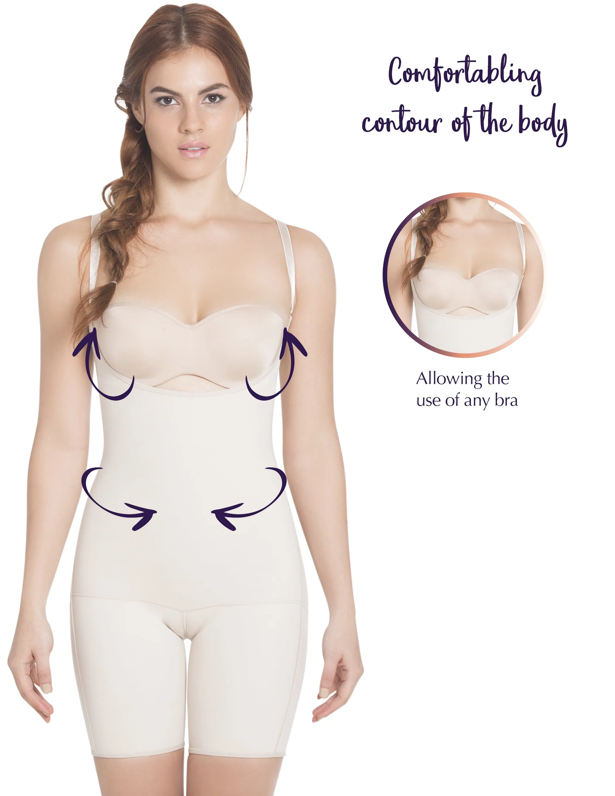 Siluet E Slimming Braless Mid-Thigh Body Shaper