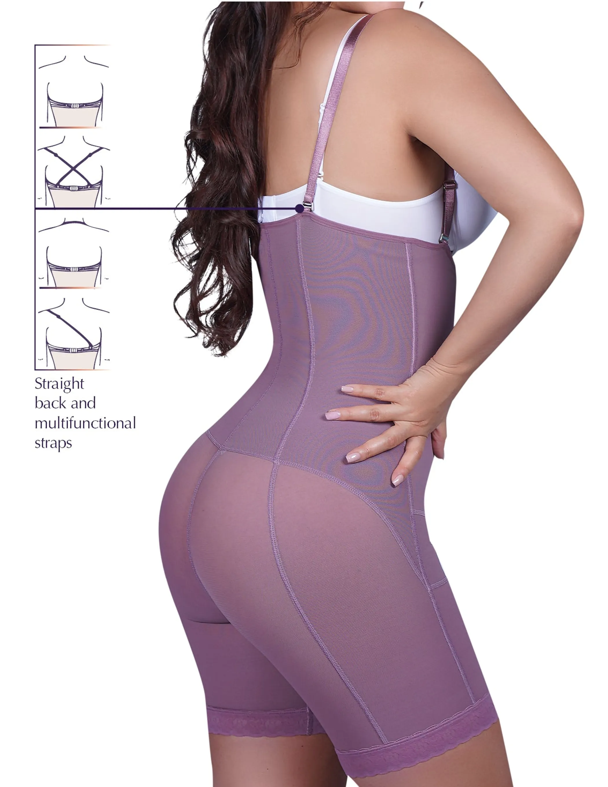 Siluet PL Postpartum Mid-Thigh Full Body Shaper with abdominal reinforcement
