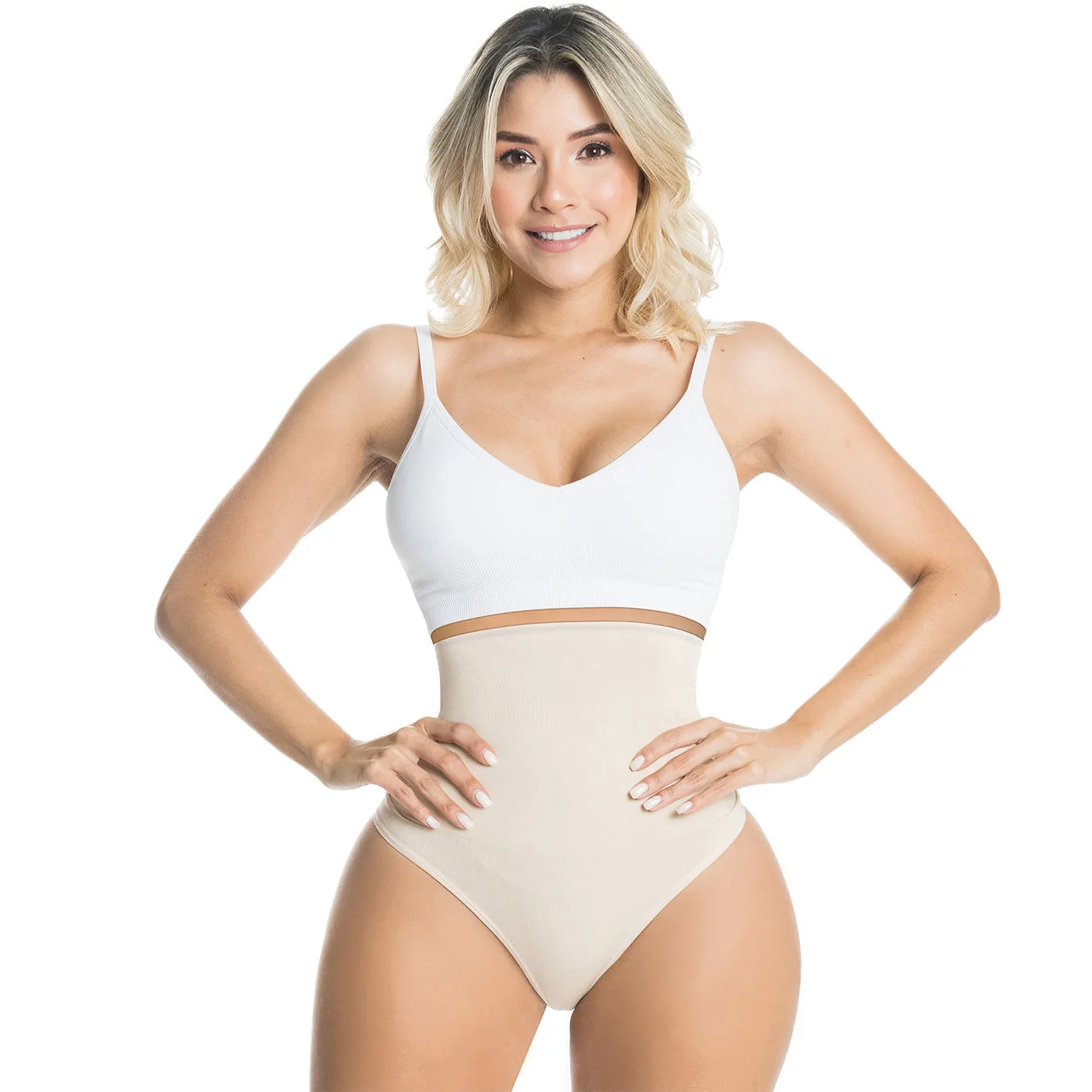 Sonryse CH004SL | Seamless Strapless Shapewear High Waisted Thong