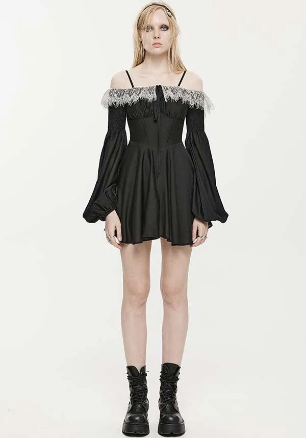 Sweet Girl | OFF-SHOULDER CHIFFON DRESS*