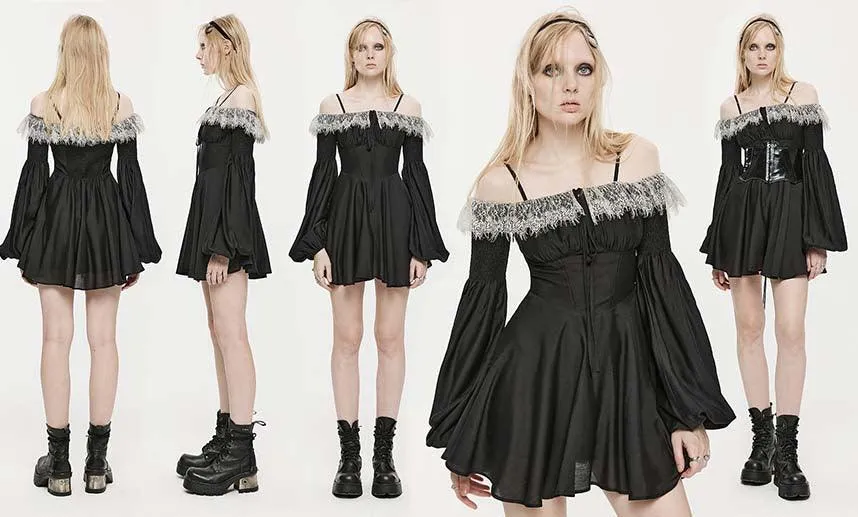 Sweet Girl | OFF-SHOULDER CHIFFON DRESS*