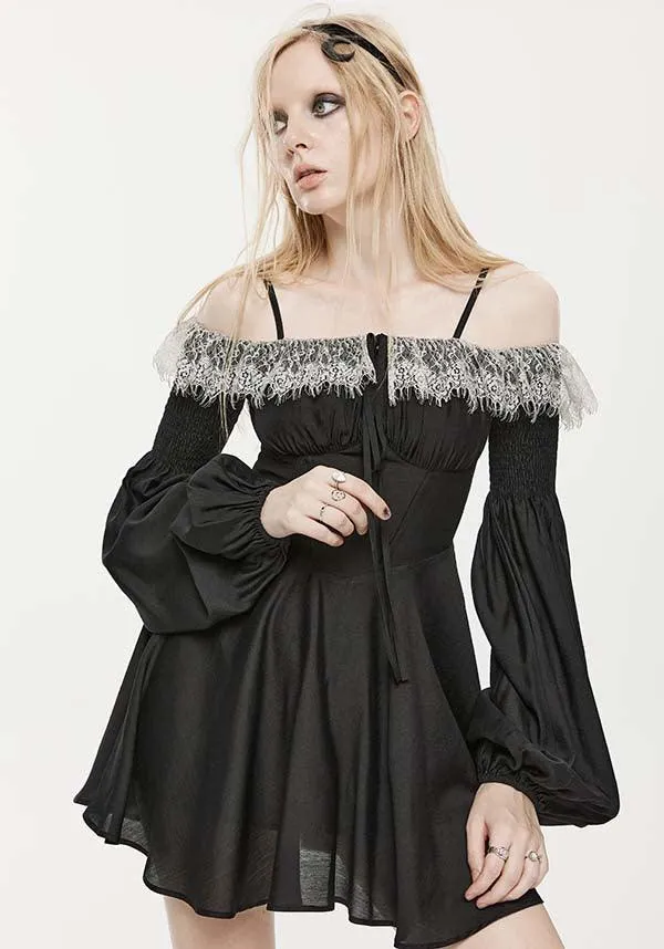 Sweet Girl | OFF-SHOULDER CHIFFON DRESS*