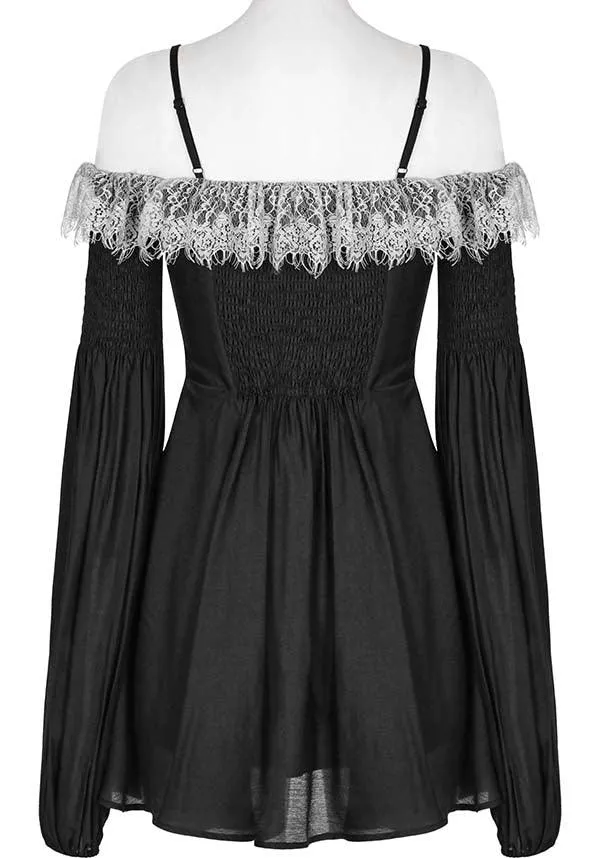 Sweet Girl | OFF-SHOULDER CHIFFON DRESS*