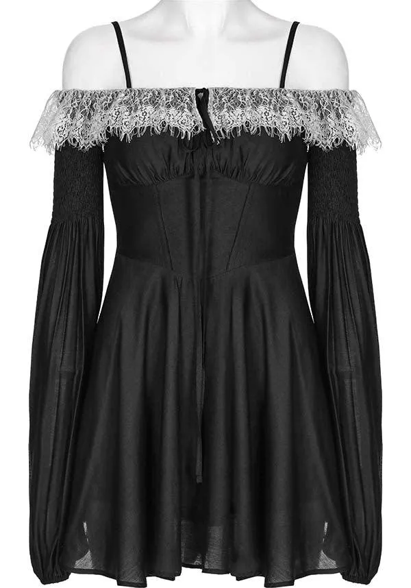 Sweet Girl | OFF-SHOULDER CHIFFON DRESS*