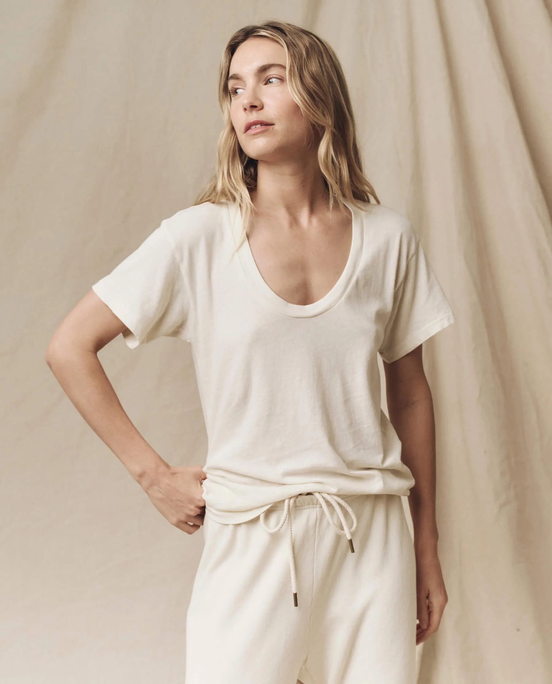 The Great Slim U neck Tee