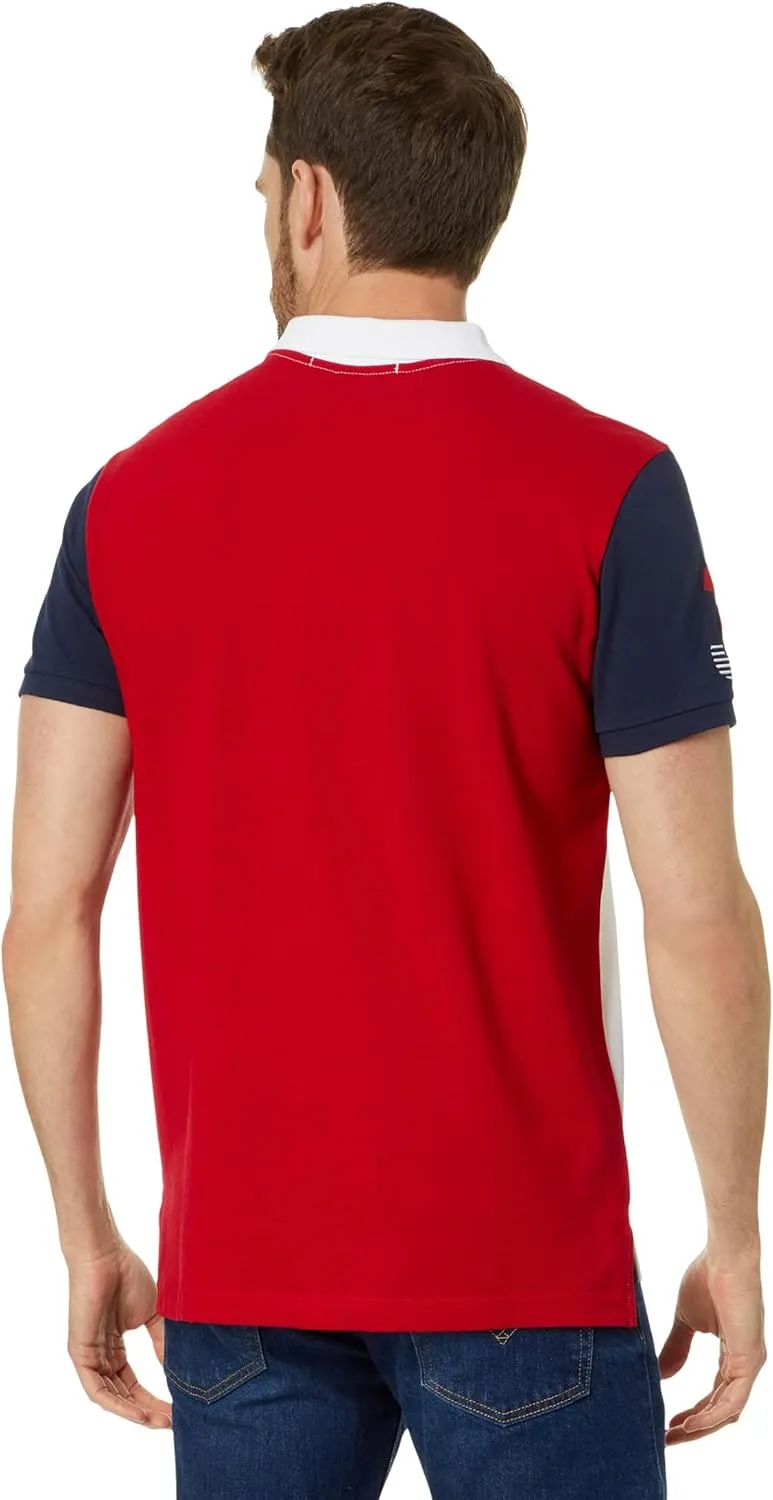 U.S. Polo Assn. Slim Fit Contrast Body Knit Polo Shirt