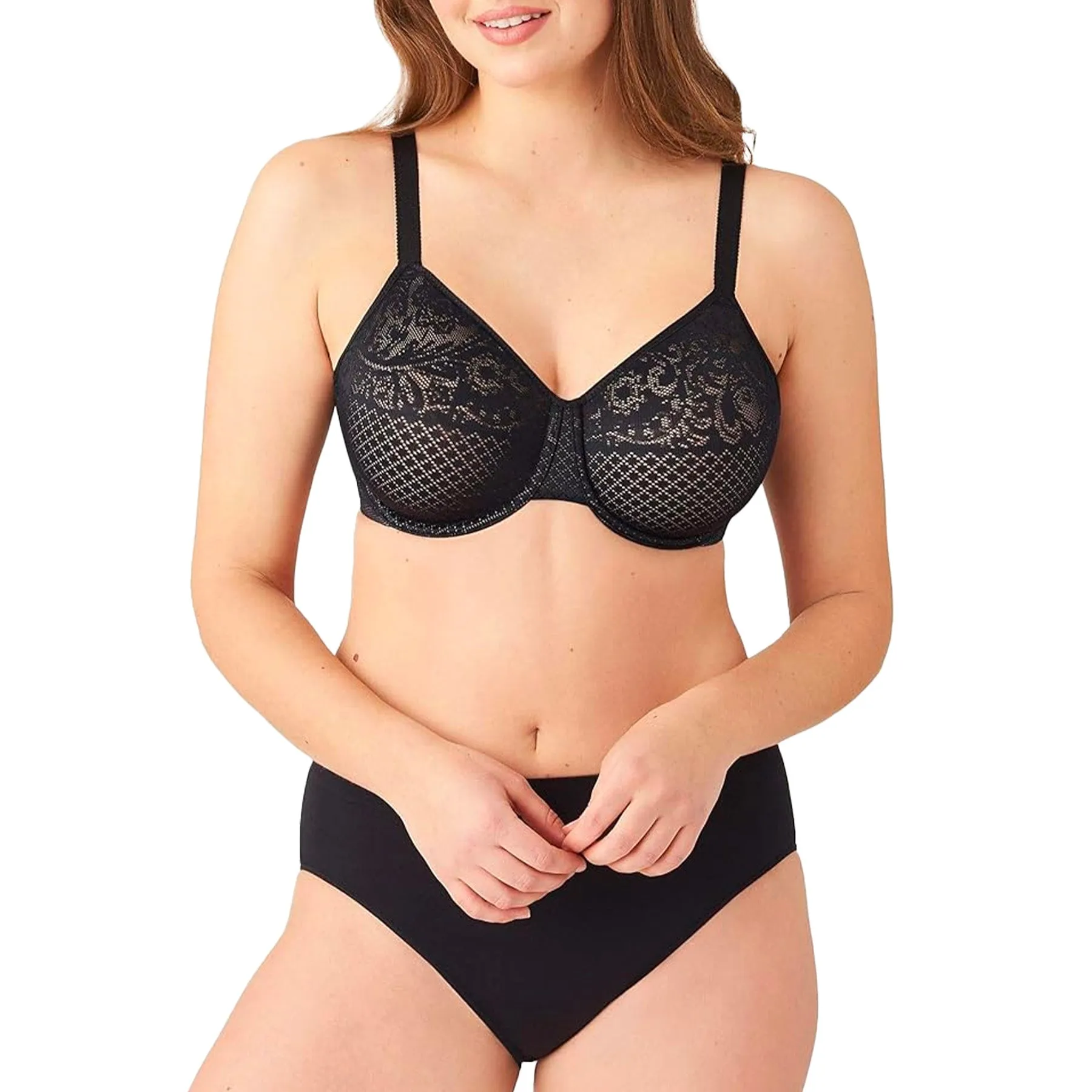 Visual Effects Underwire Minimizer Bra 857210 - Black