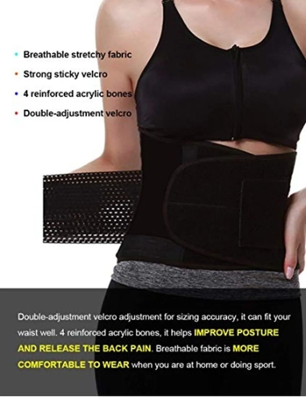 Women's Waist Trainer Belt Sport Girdle Shaperwear Waist Cincher