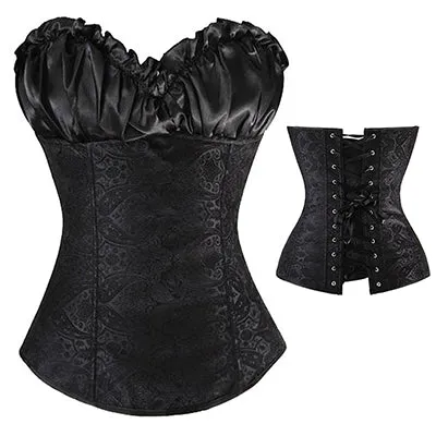 X Sexy Women steampunk clothing gothic Plus Size Corsets Lace Up boned Bustier Waist Cincher kopcet Body shaper corselet S-6XL