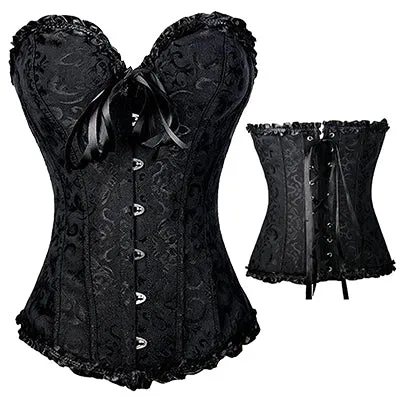 X Sexy Women steampunk clothing gothic Plus Size Corsets Lace Up boned Bustier Waist Cincher kopcet Body shaper corselet S-6XL