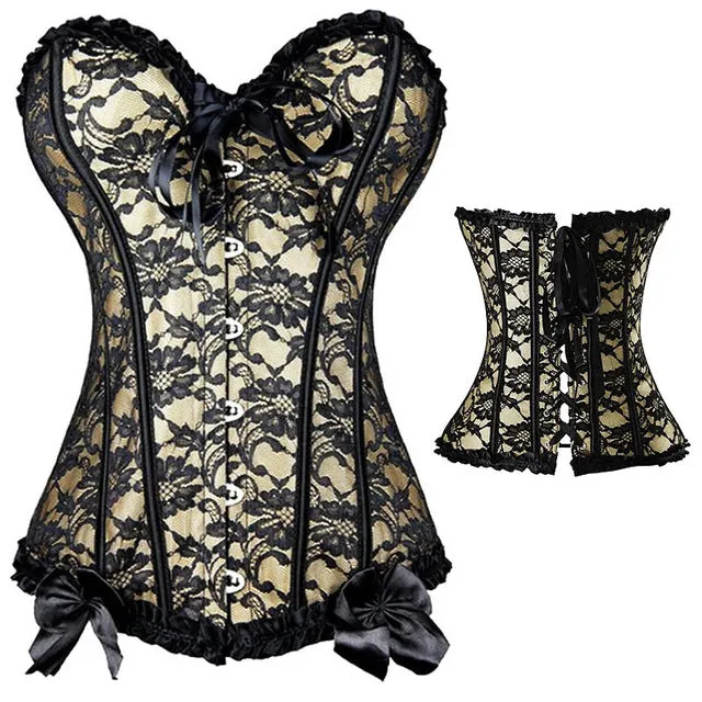X Sexy Women steampunk clothing gothic Plus Size Corsets Lace Up boned Bustier Waist Cincher kopcet Body shaper corselet S-6XL
