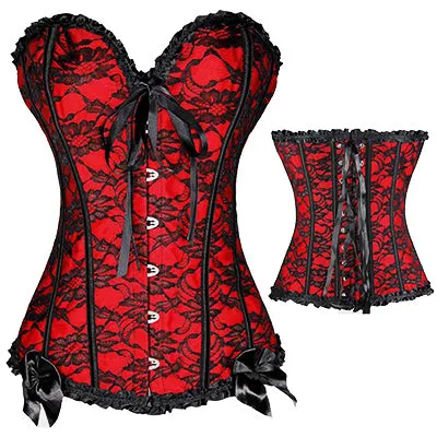 X Sexy Women steampunk clothing gothic Plus Size Corsets Lace Up boned Bustier Waist Cincher kopcet Body shaper corselet S-6XL