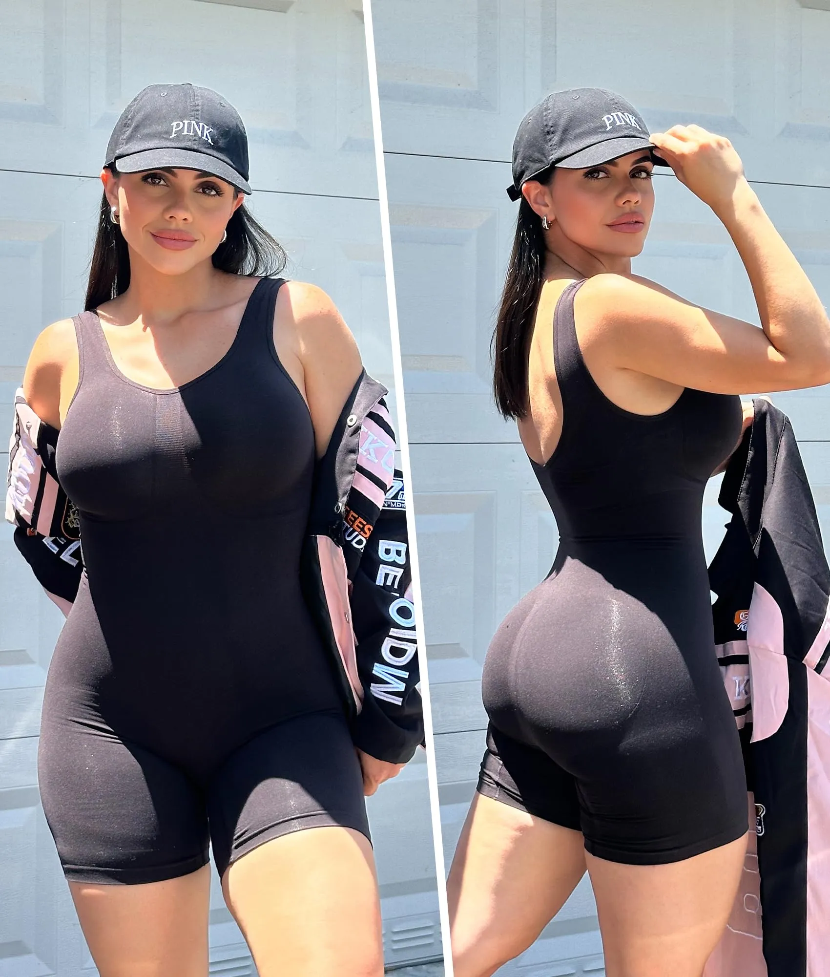 YIANNA Shapewear Bodysuit for Women Tummy Control Scoop Neck Mid Thigh Sculpting Body Shaper