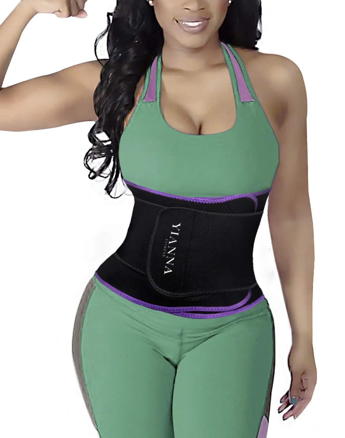 YIANNA Sweat Waist Trainer Belt Compression Belly Sport Girdle Waist Trimmer for Women/Men Weight Loss